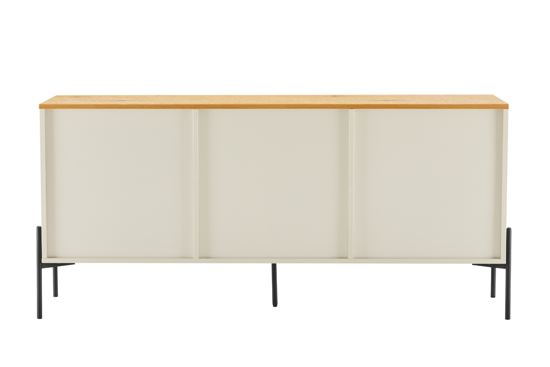 Colmar Sideboard - 1.6m Dove Grey 3 Door Sideboard with Oak Effect Top