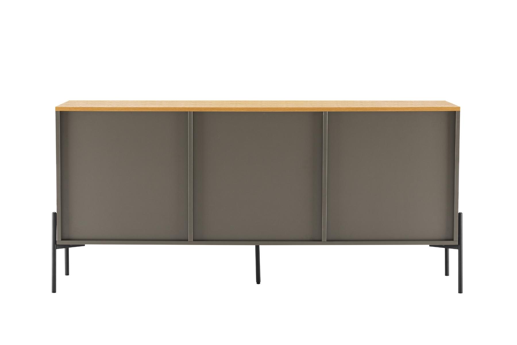 Colmar - Mocha Grey 3 Door Sideboard with Oak Effect Top