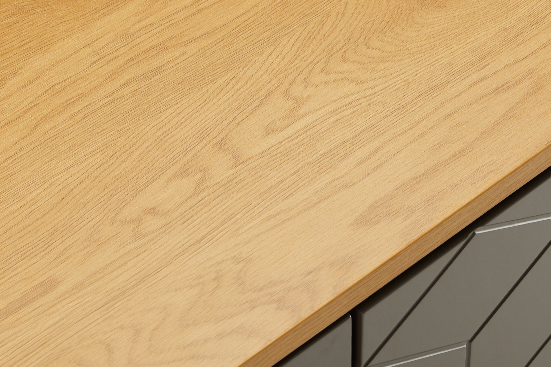 Colmar - Mocha Grey 3 Door TV Unit with Oak Effect Top