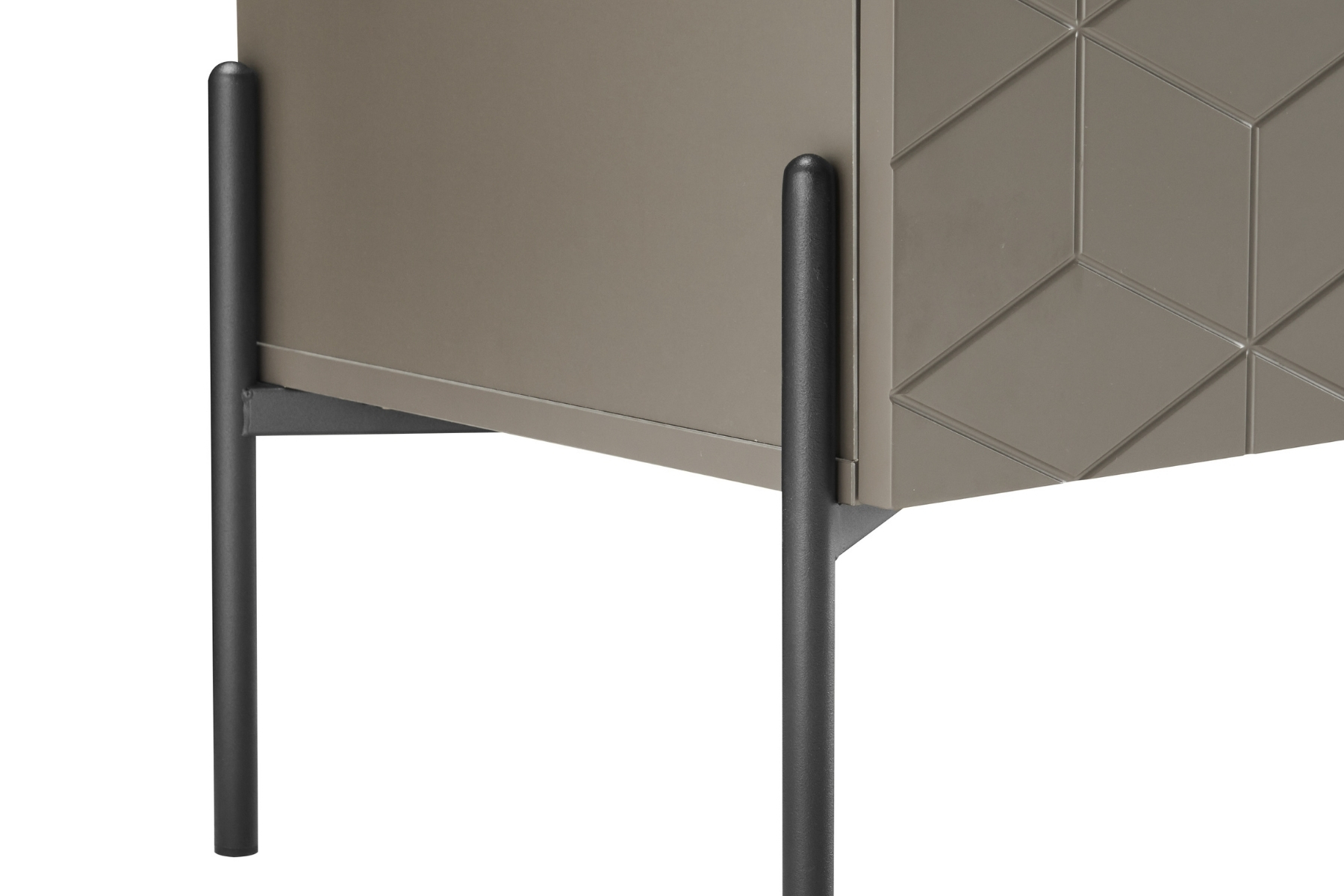 Colmar - Mocha Grey 3 Door TV Unit with Oak Effect Top