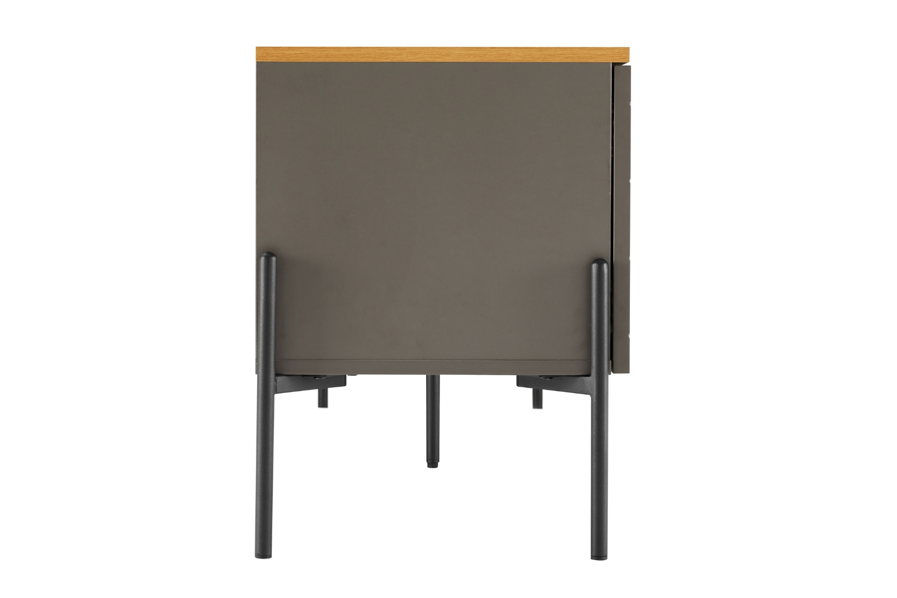 Colmar - Mocha Grey 3 Door TV Unit with Oak Effect Top