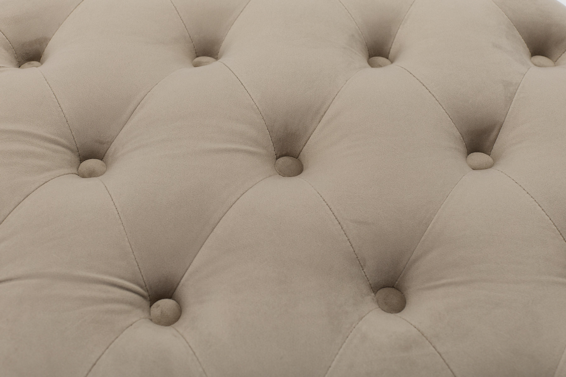 Sadie Storage Footstool - Mink Velvet