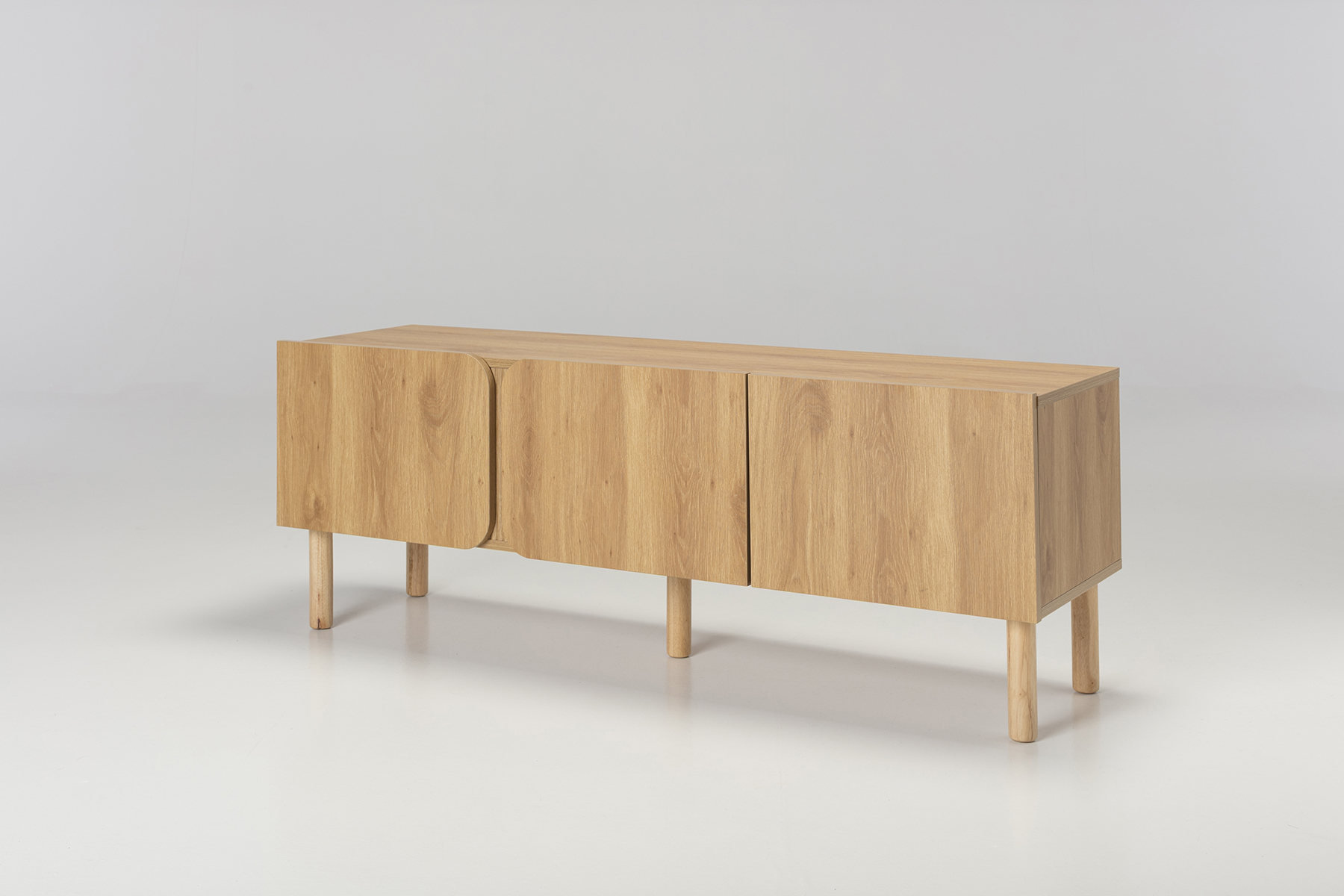 Inga Small TV Unit - 1.5m Small TV Unit, Oak Effect