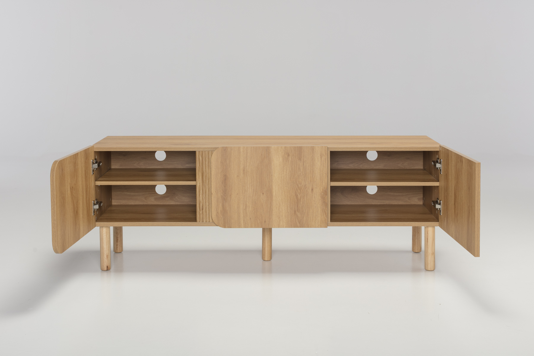 Inga Small TV Unit - 1.5m Small TV Unit, Oak Effect