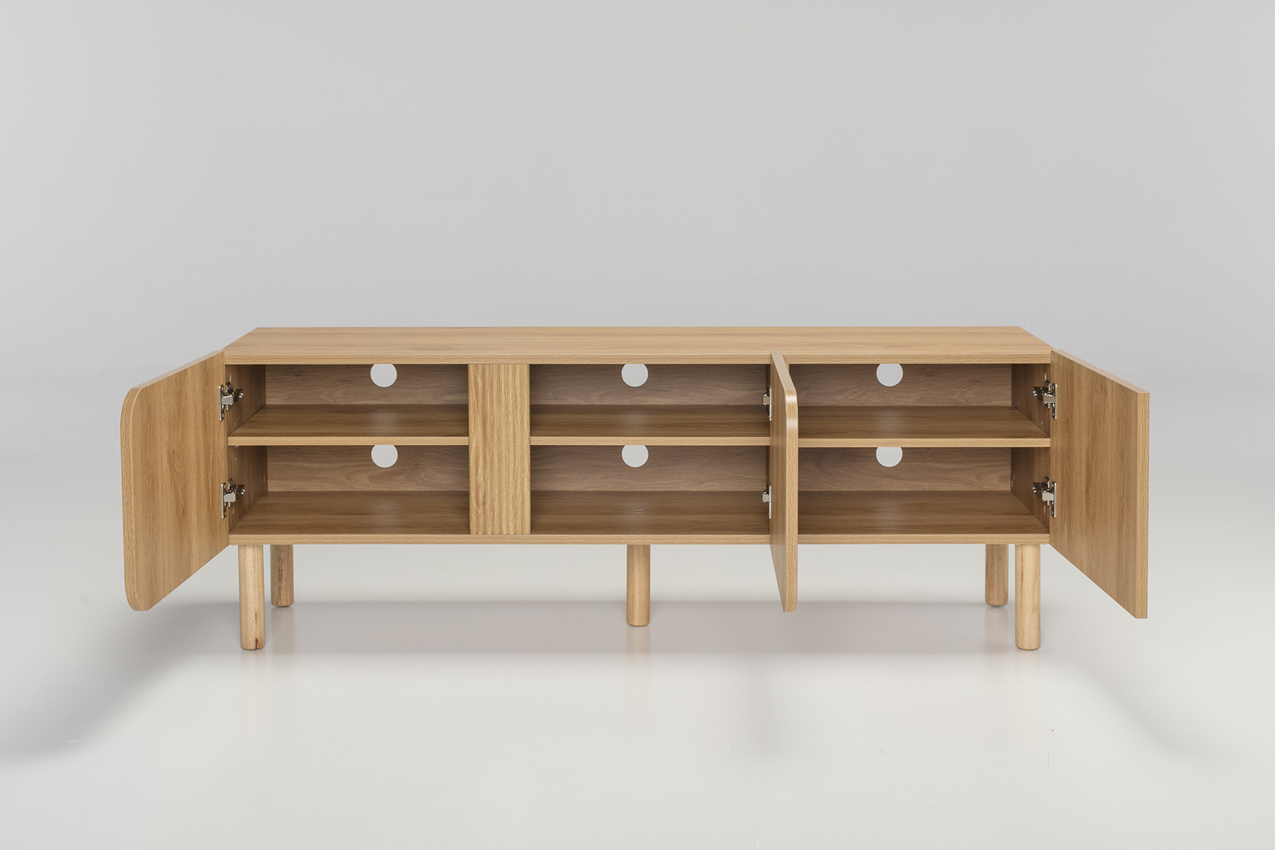 Inga Small TV Unit - 1.5m Small TV Unit, Oak Effect