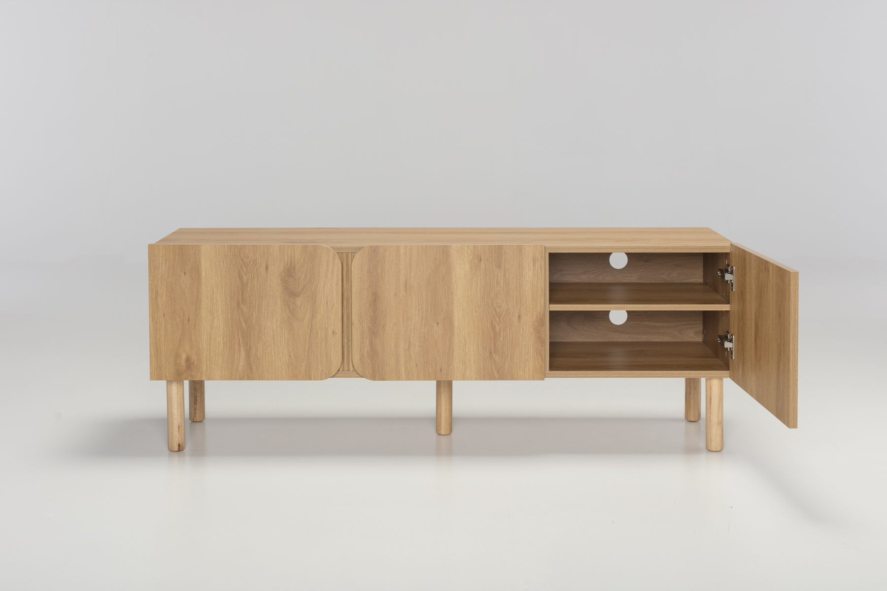 Inga Small TV Unit - 1.5m Small TV Unit, Oak Effect