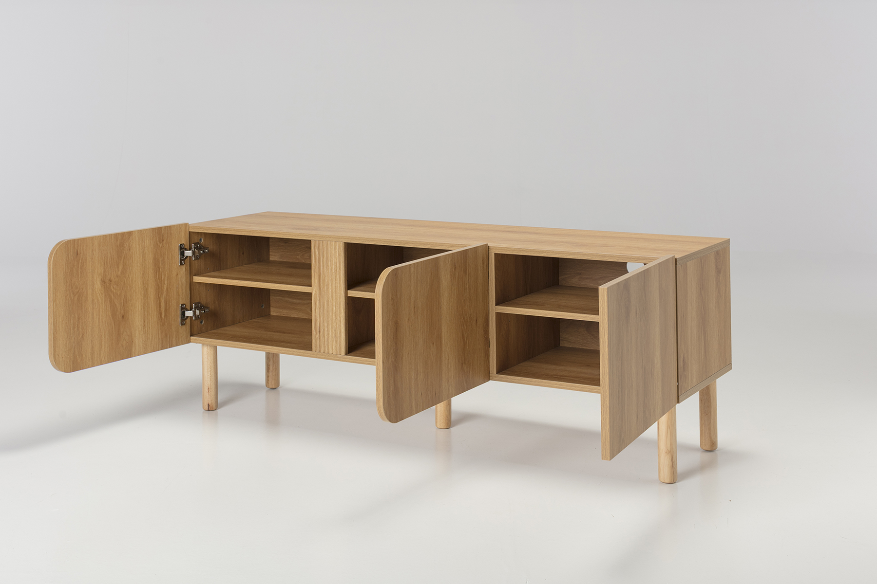 Inga Small TV Unit - 1.5m Small TV Unit, Oak Effect