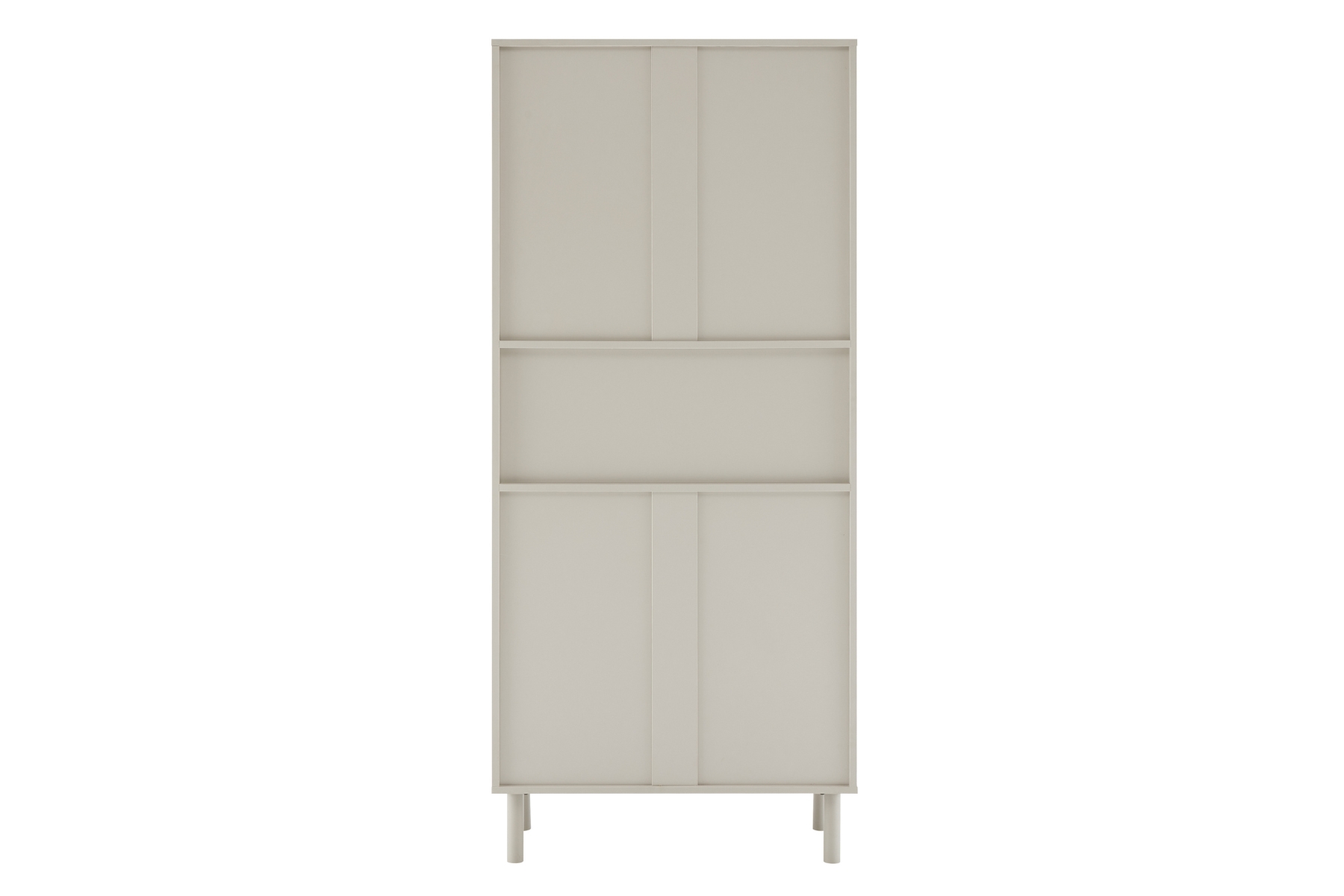 Elin Display Cabinet - 1.85m Tall Grey Display Cabinet with Glass Doors