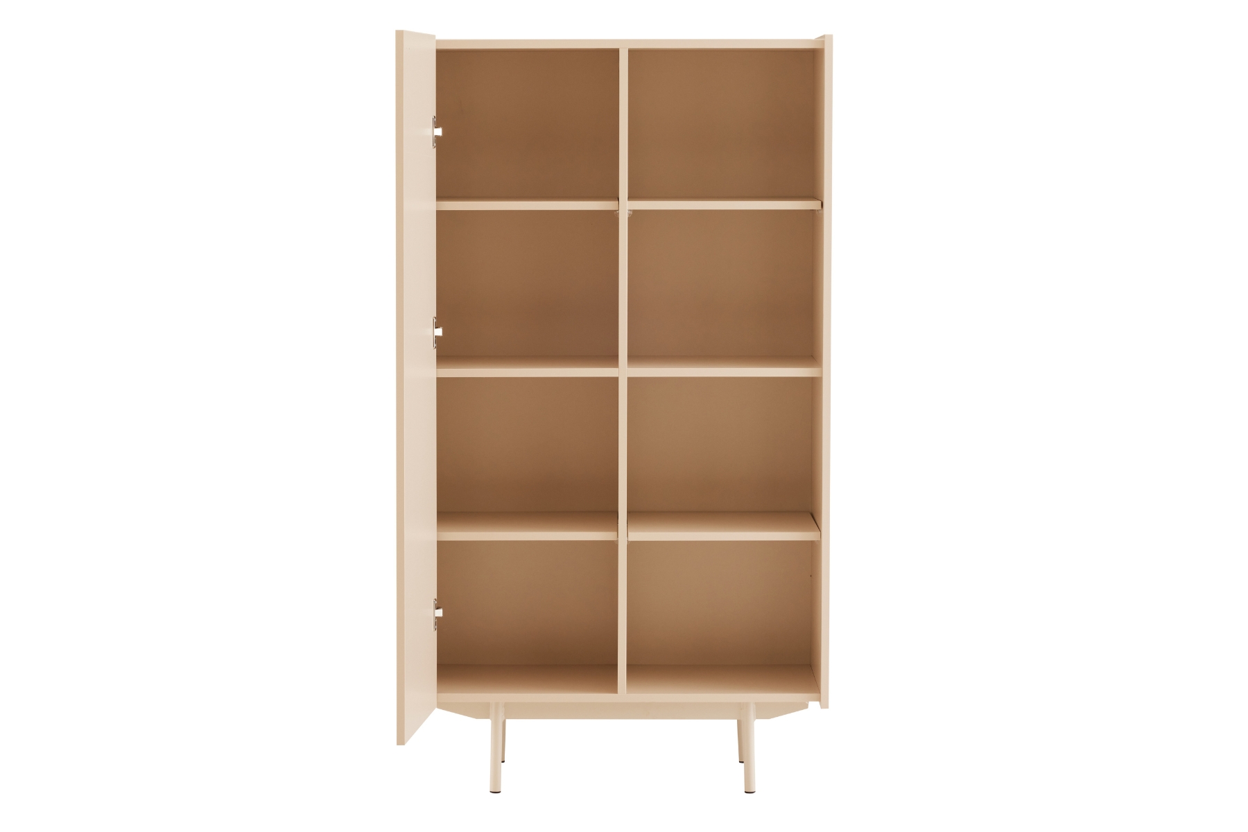 Lind Display Cabinet - 1.48m Tall Grey Display Cabinet with 1 Door & Open Shelving