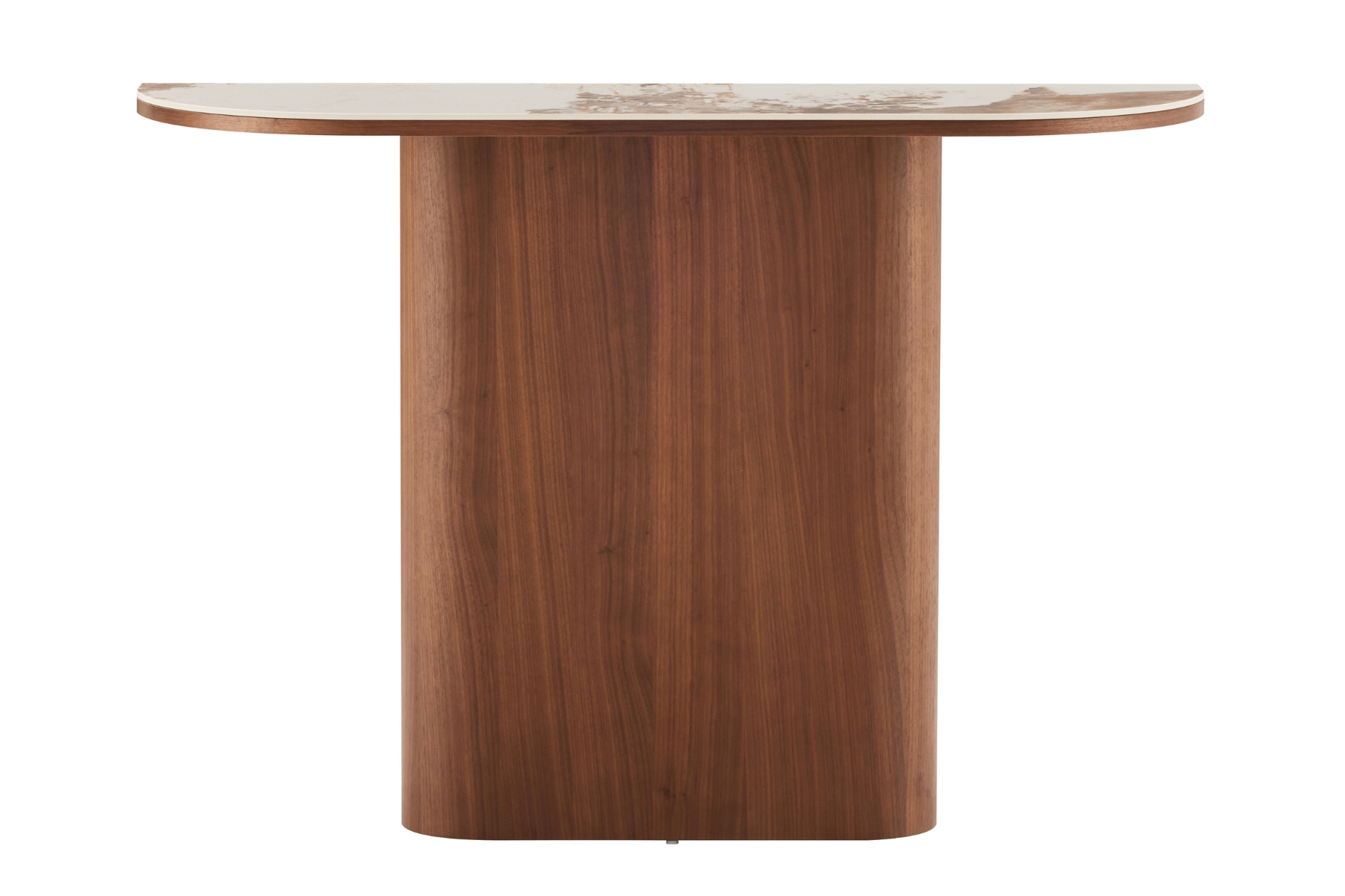 1.1m Walnut Veneer Console Table with Pandora Ceramic Top