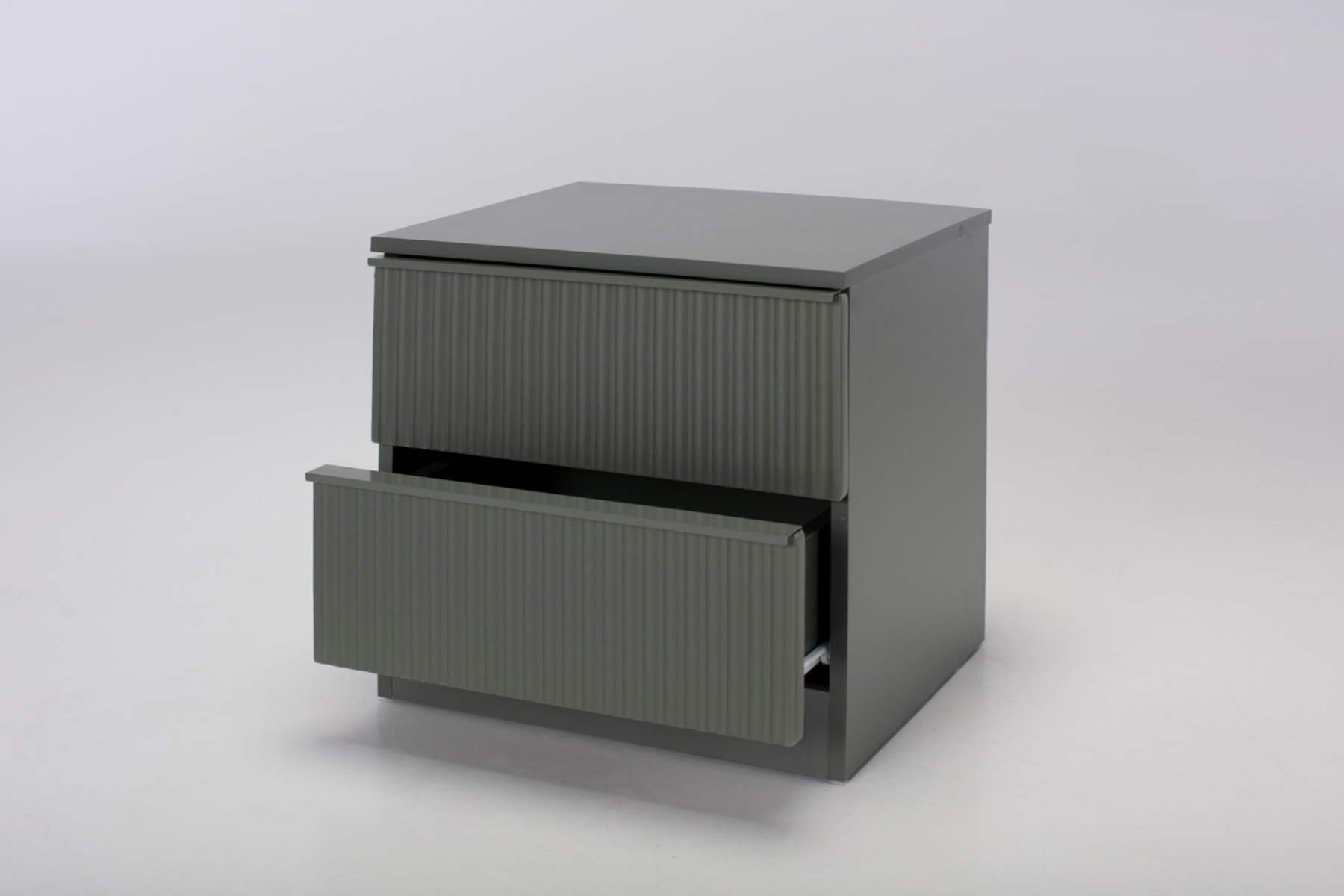 Greenwich Bedside Table - 2 Drawer Bedside Table, Green