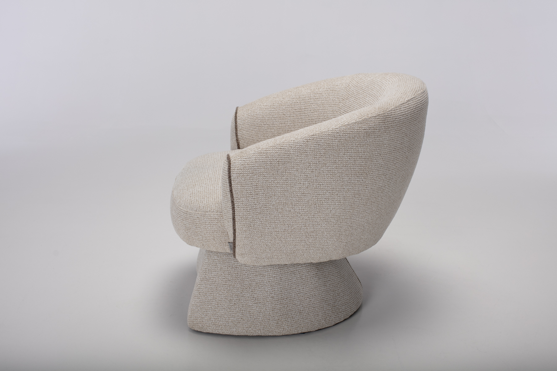 Zuri Swivel Chair - Swivel Accent Chair, Oatmeal Soft Textured Weave Fabric
