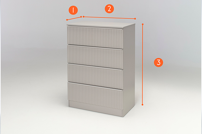 Greenwich 4 Drawer Chest measurements