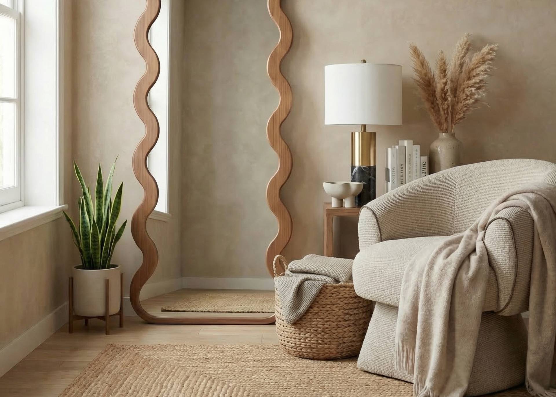 A collection of modern home decor accessories and interior styling pieces