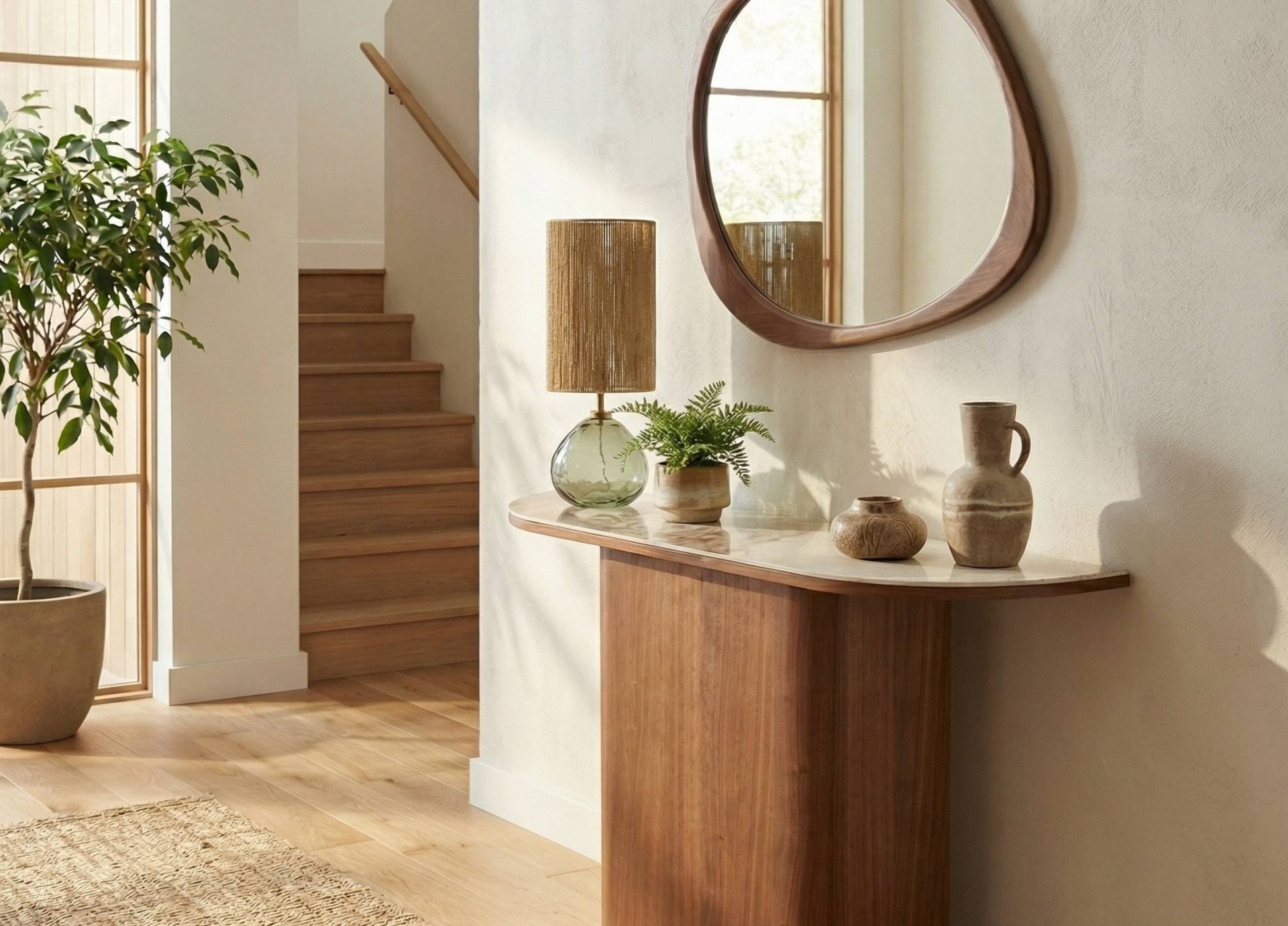 Elegant console tables designed for hallways and entryways with decorative styling