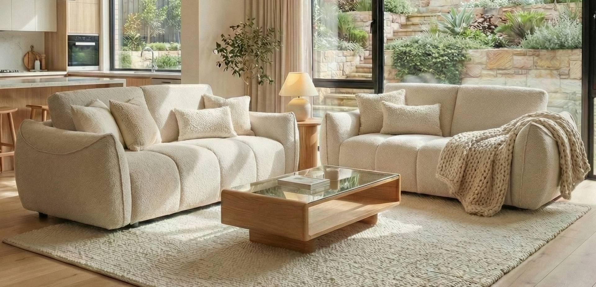 Comfortable multi-seater sofas and couches for a modern living room