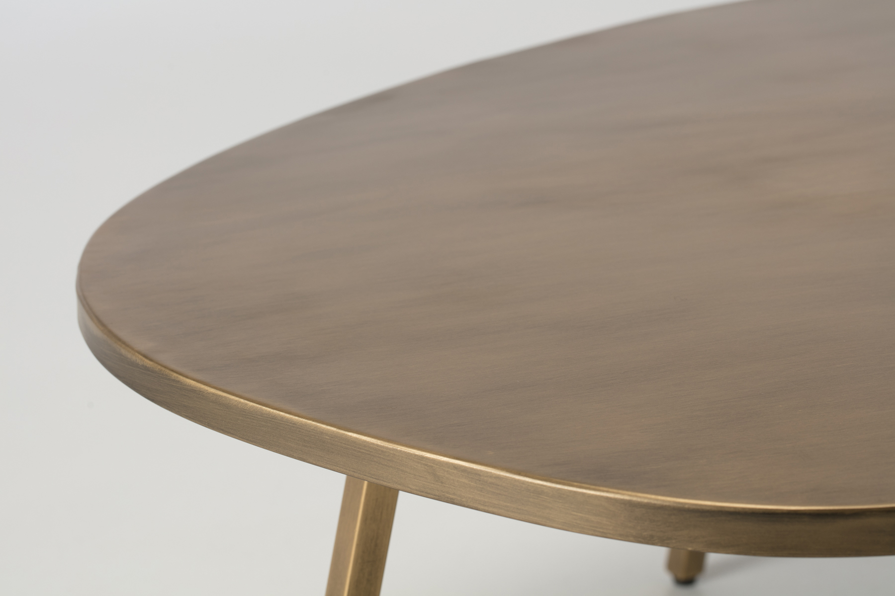 Coffee Table - 99.5cm Brushed Brass Irregular Top Coffee Table - Image 2