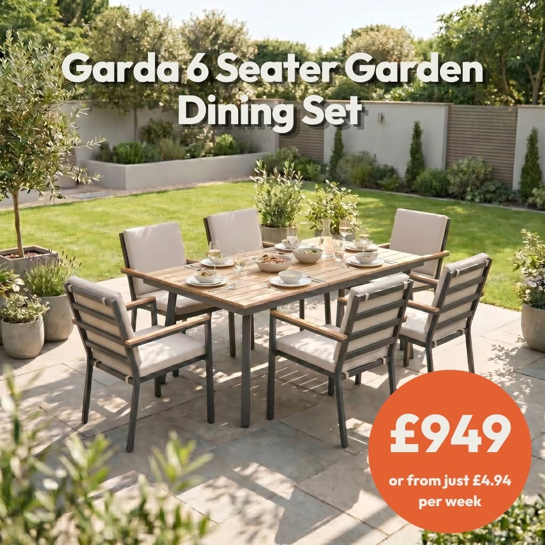 6 seater garden dining set at Furniture Outlet Stores