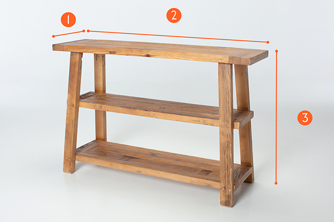 Aubre Console Table measurements