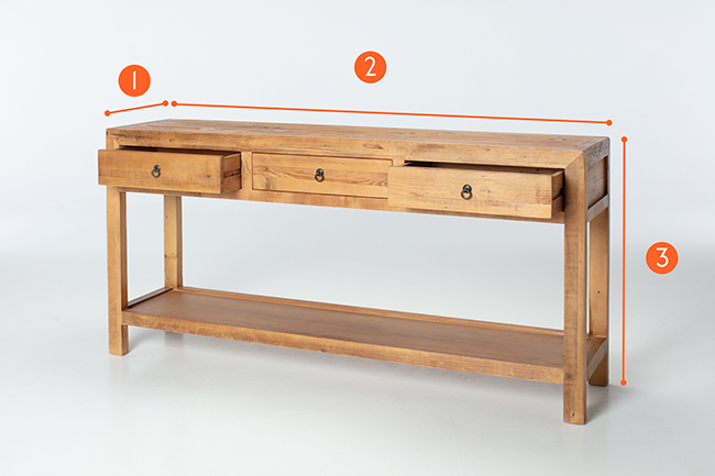 Clement Console Table measurements