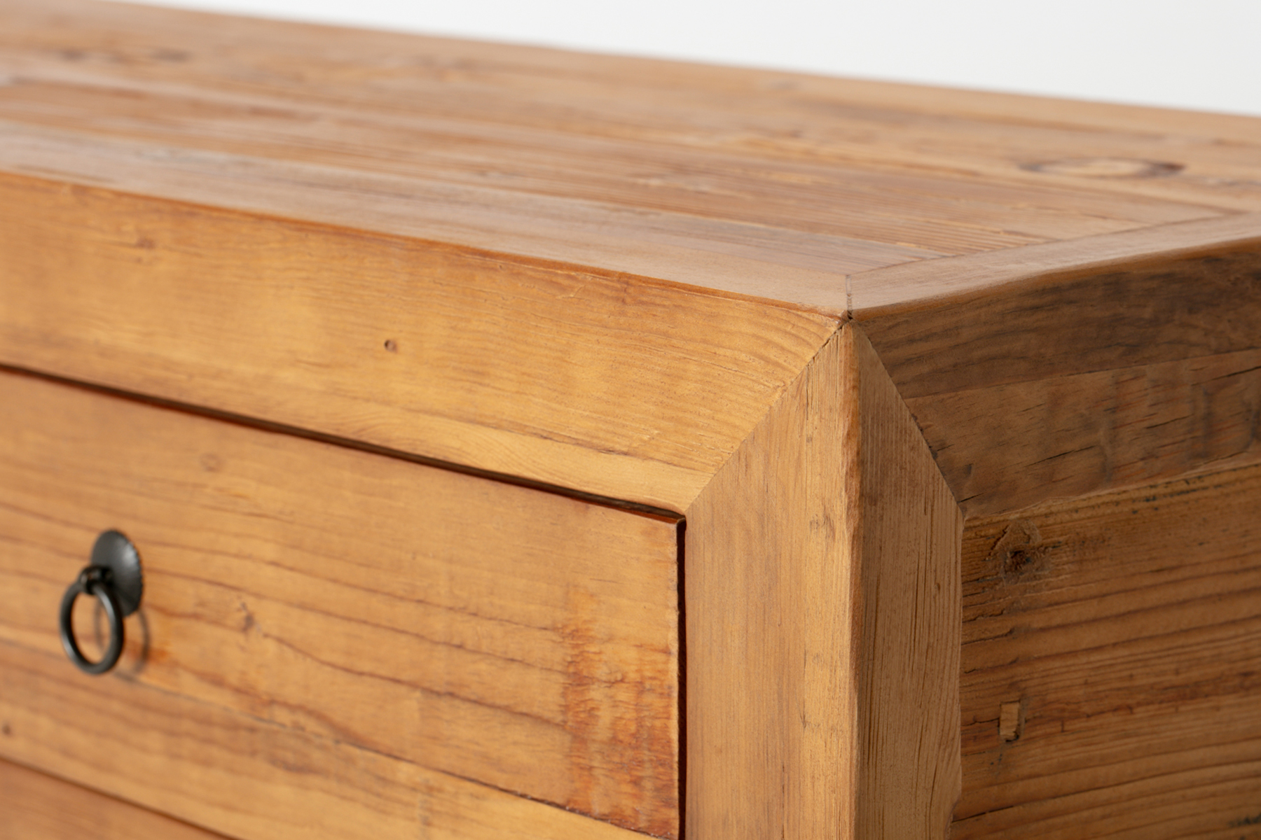Clement Console Table - 1.7m Reclaimed Wood Console Table With 3 Drawers and Lower Shelf