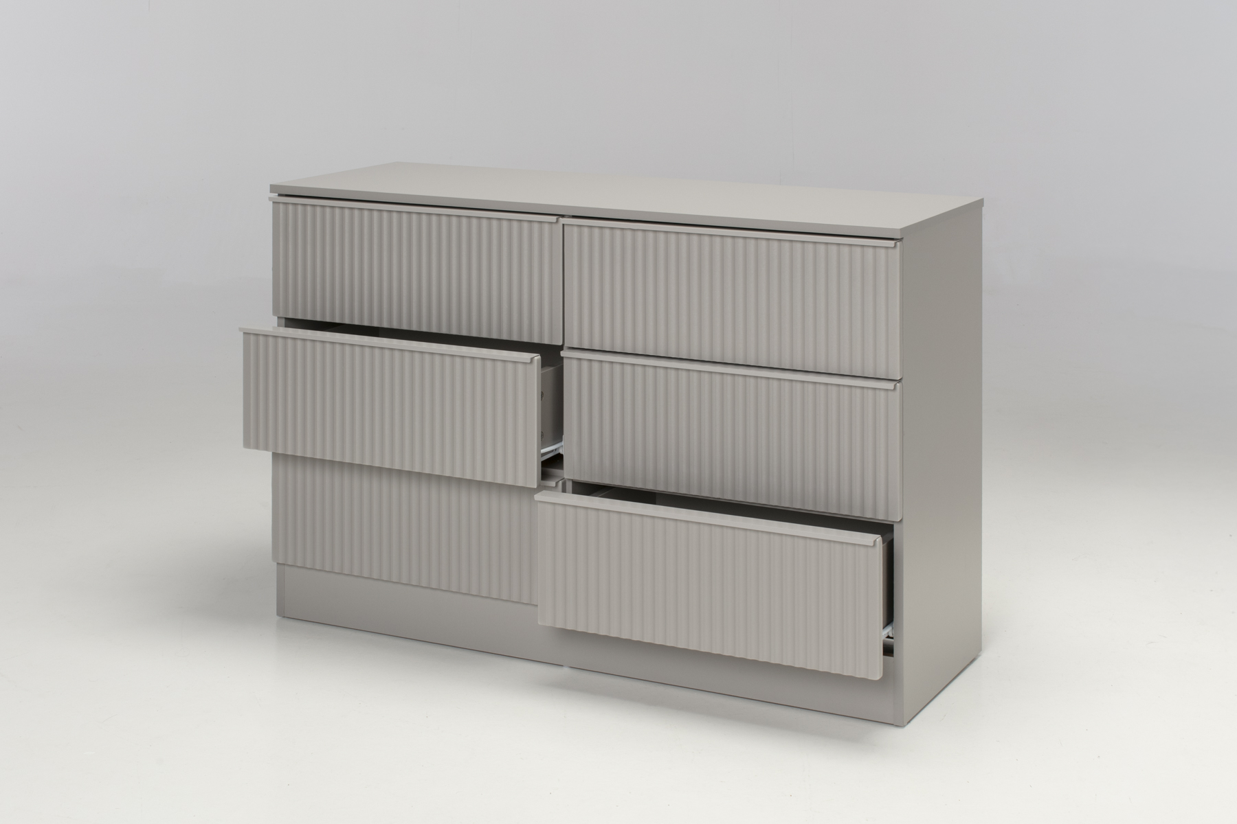Greenwich Chest of Drawers - 6 Drawer Chest (3 x 3), Grey