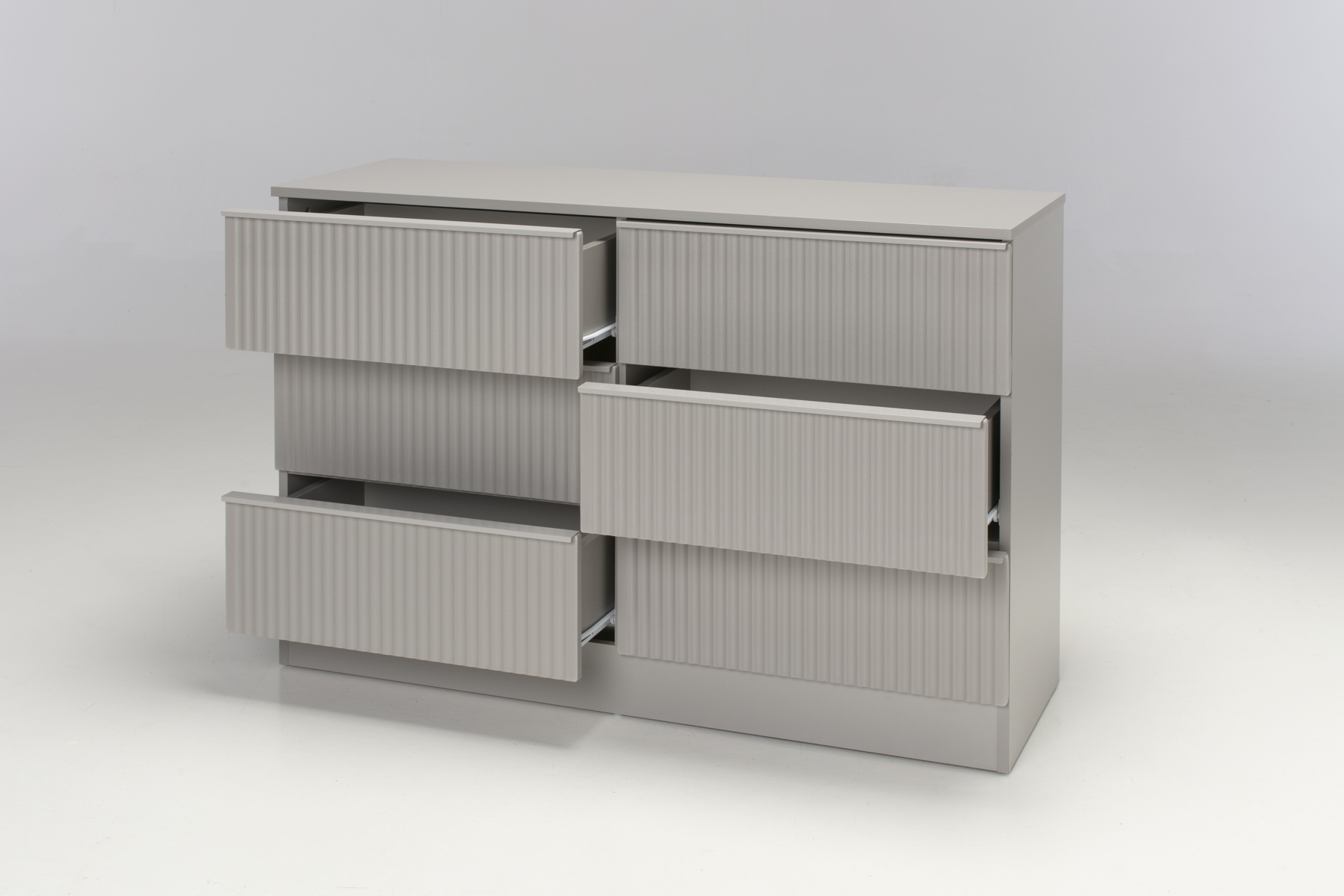 Greenwich Chest of Drawers - 6 Drawer Chest (3 x 3), Grey