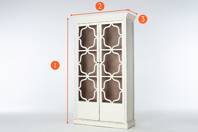 Vannes Display Cabinet measurements